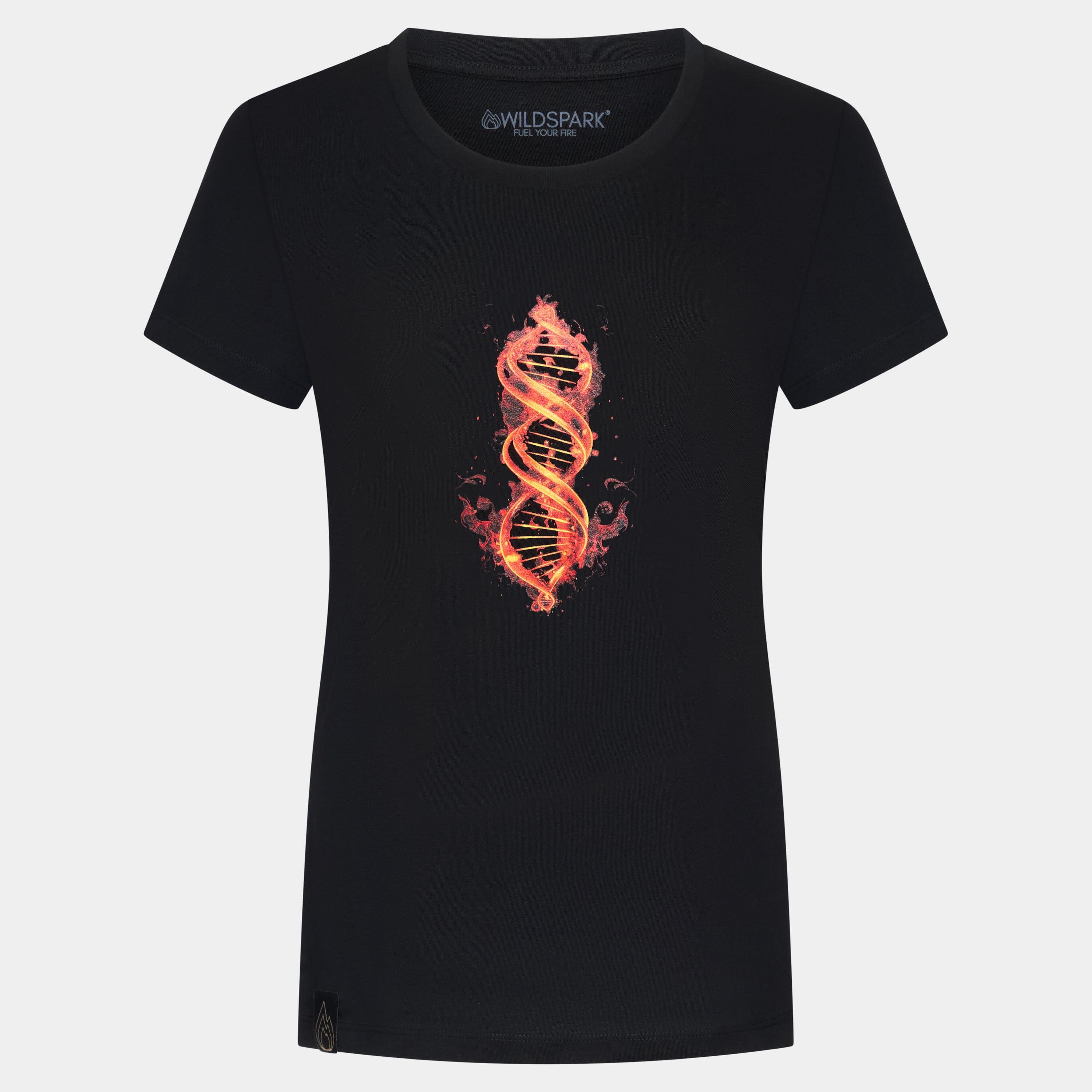 Blazing DNA - Premium Damen Organic Shirt Lady-Shirts Wildspark Schwarz XS 