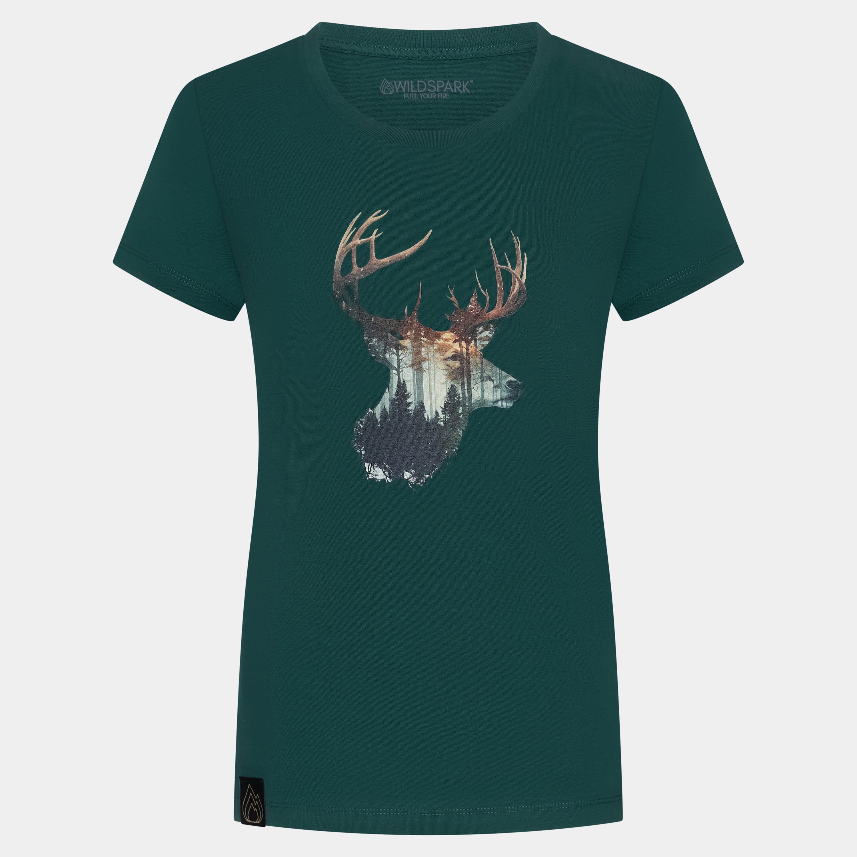 Deer Valley - Premium Damen Organic Shirt Lady-Shirts Wildspark Waldgrün S 