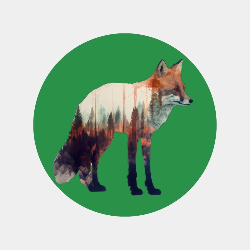 Double Fox - Premium Organic Shirt Unisex-Shirts Wildspark 