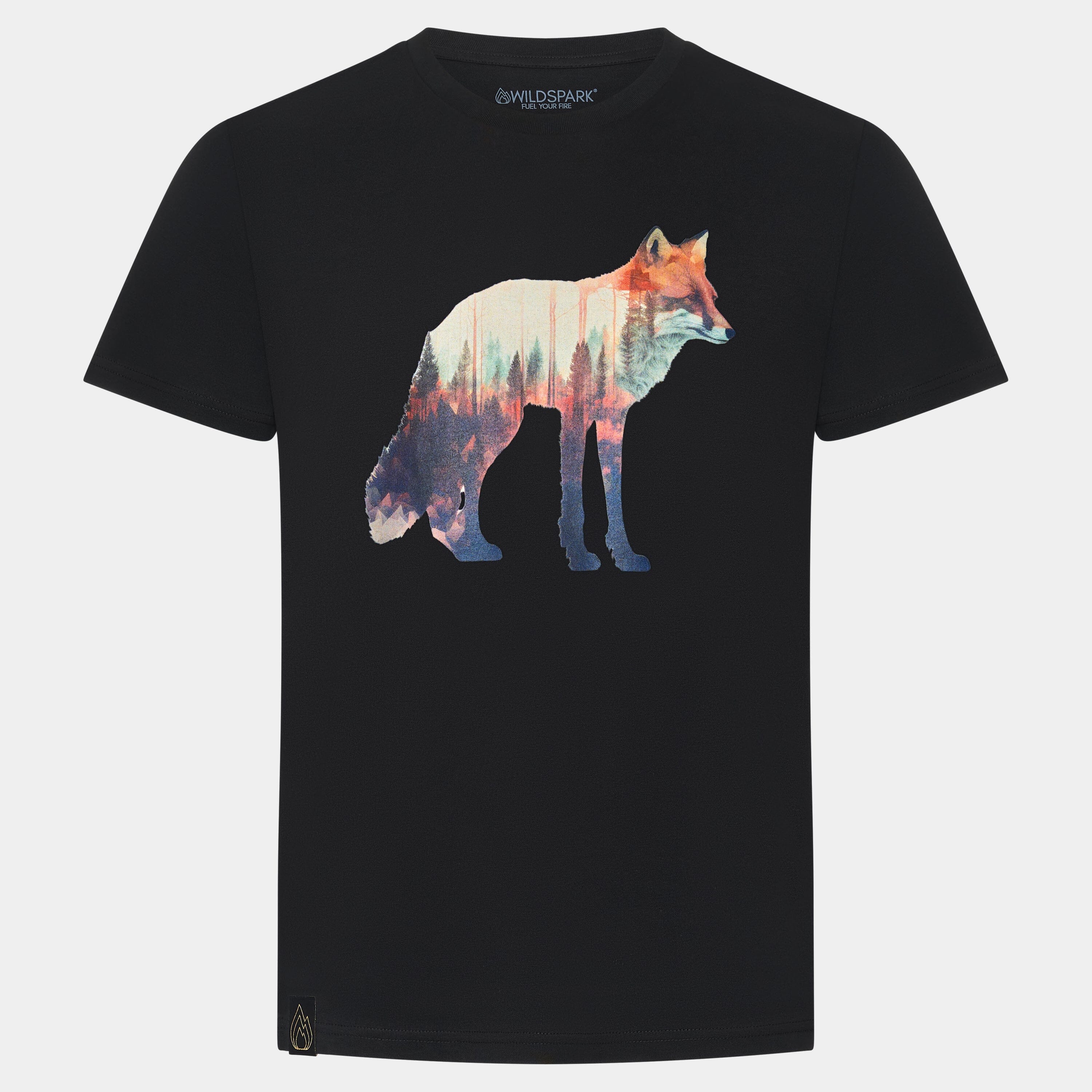 Double Fox - Premium Organic Shirt Unisex-Shirts Wildspark Schwarz XS 