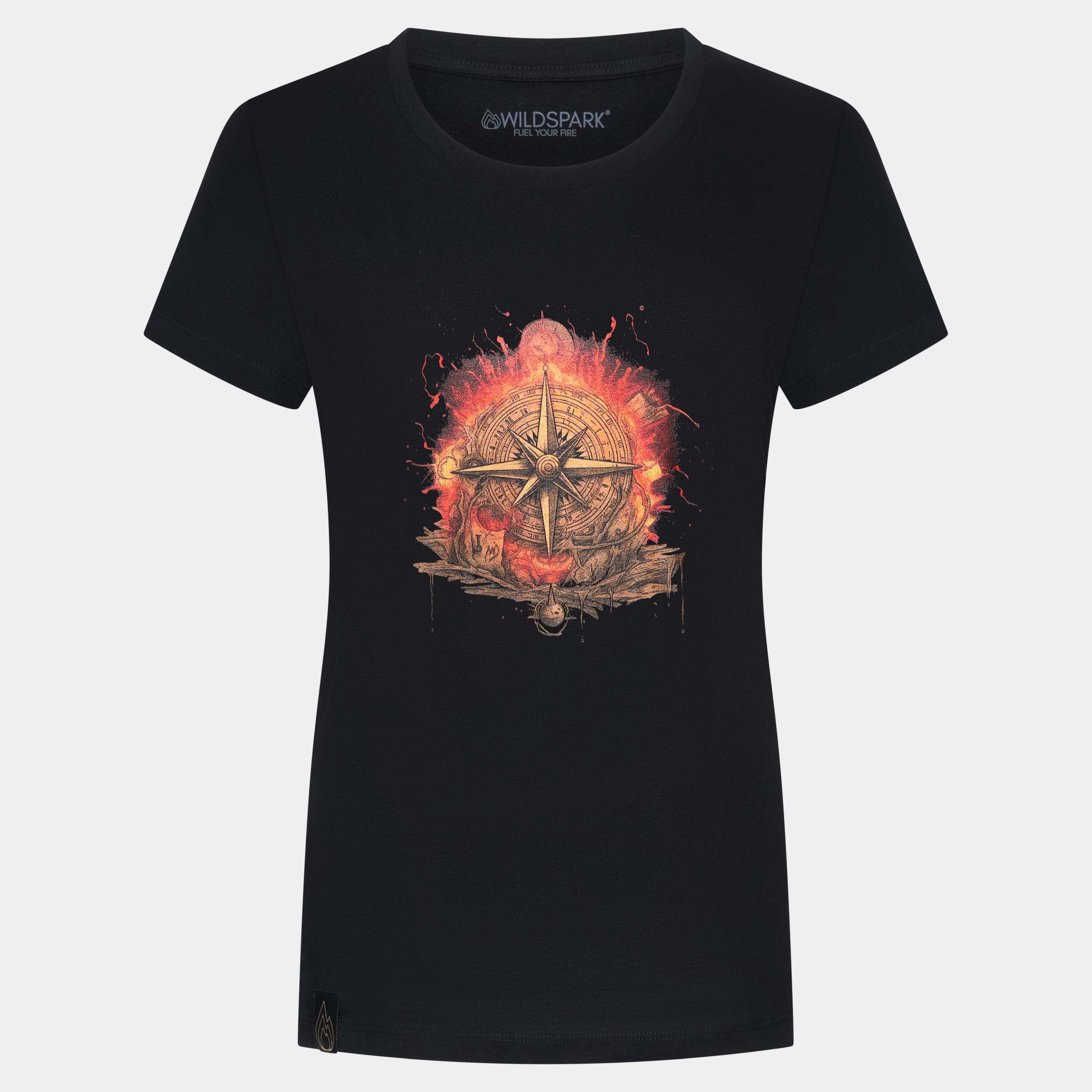 Firelit Navigator - Premium Damen Organic Shirt Lady-Shirts Wildspark Schwarz XS 