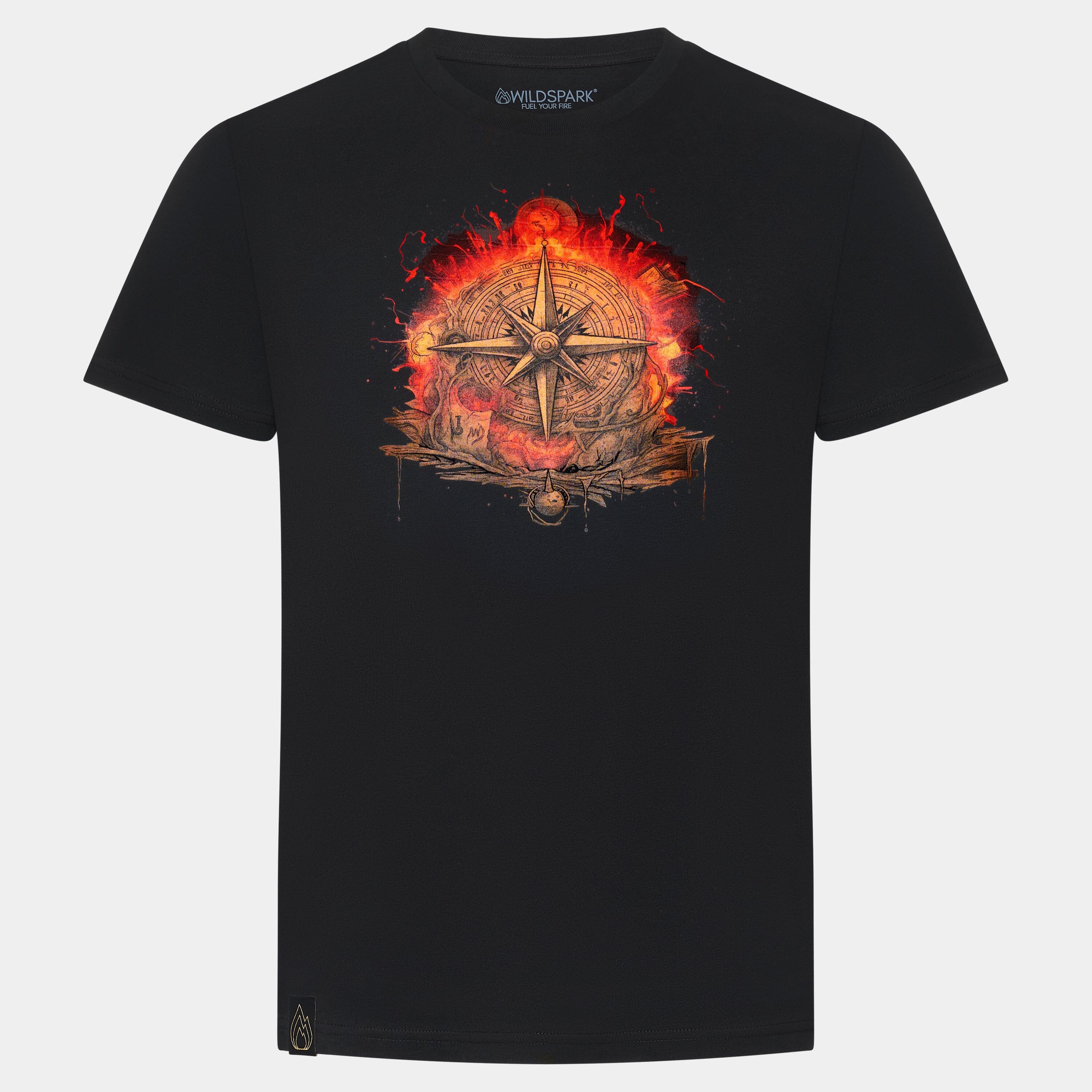 Firelit Navigator - Premium Organic Shirt Unisex-Shirts Wildspark Schwarz XS 