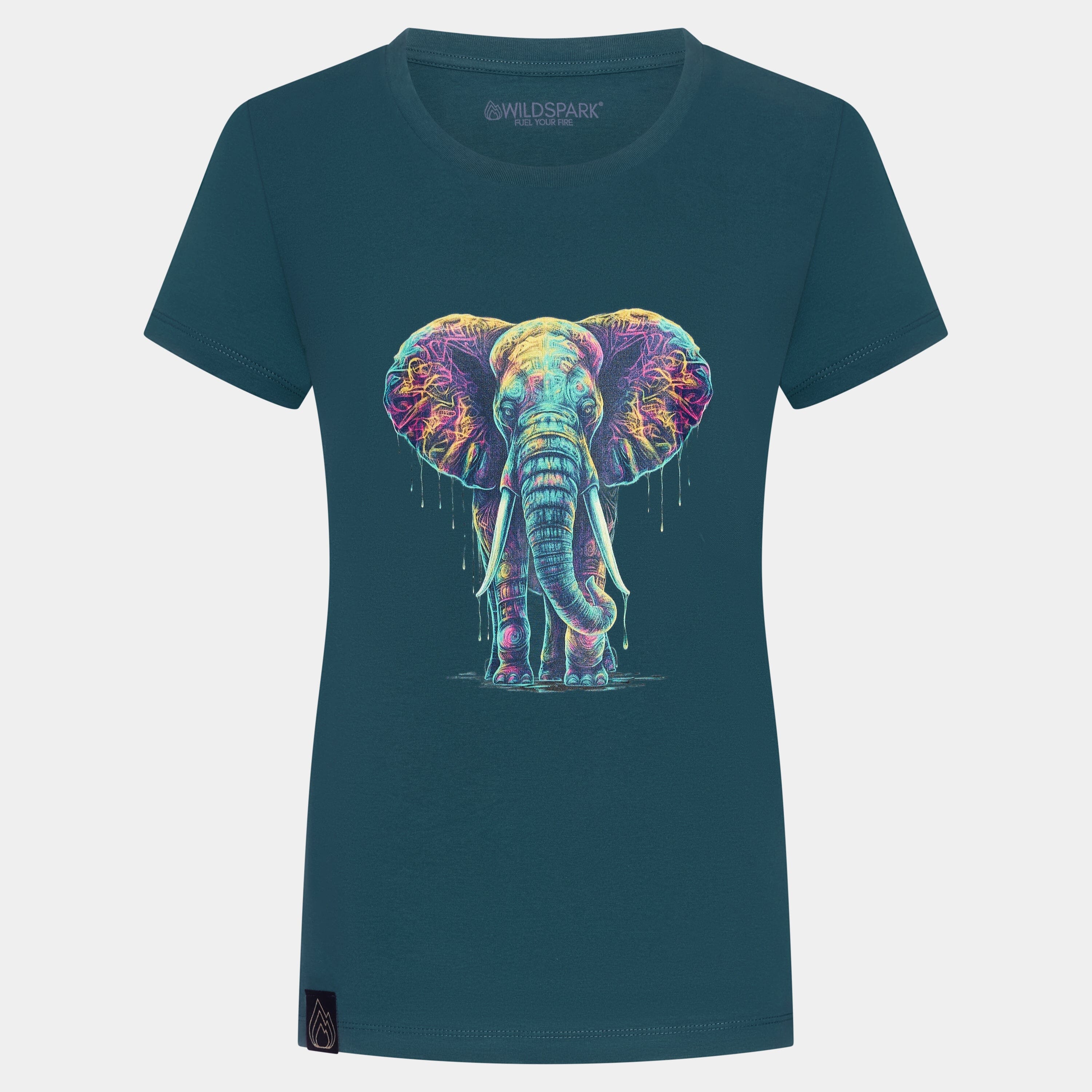 Loxodonta - Premium Damen Organic Shirt Lady-Shirts Wildspark Aquamarin S 