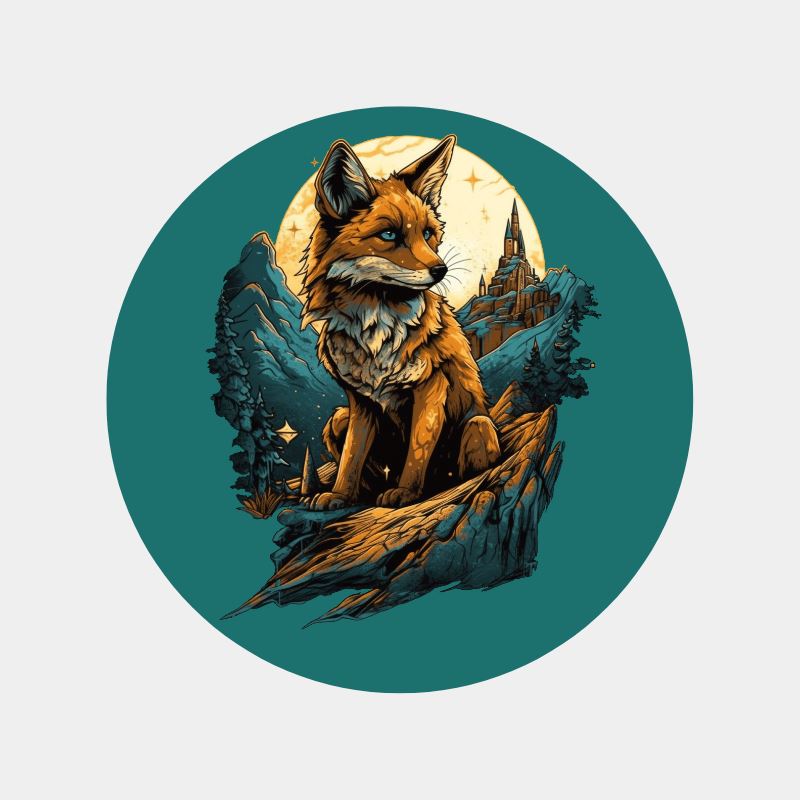 Majestic Mountain Fox - Kinder Premium Organic Shirt Kids & Babys Wildspark 