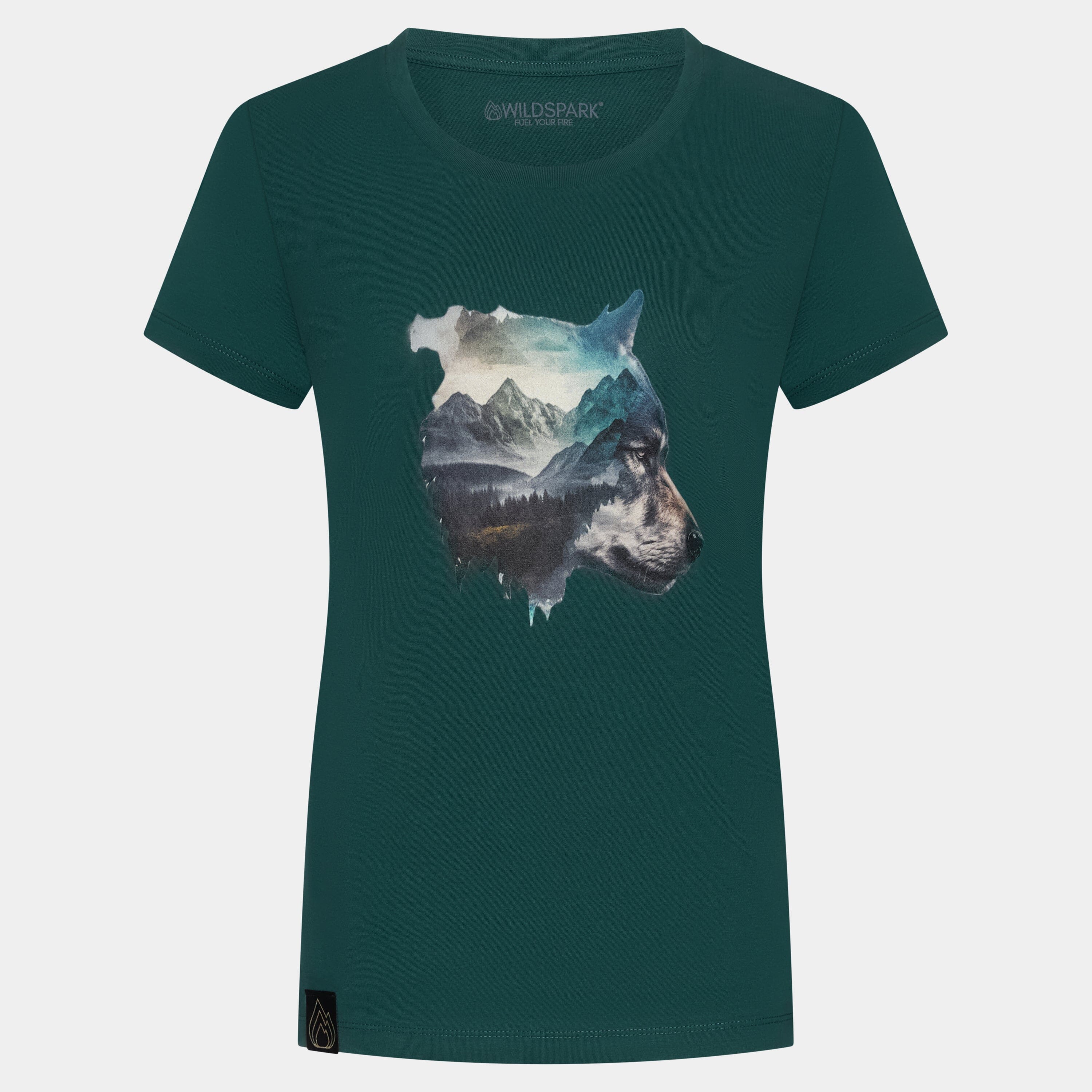 Mountain Wolf - Premium Damen Organic Shirt Lady-Shirts Wildspark Waldgrün S 