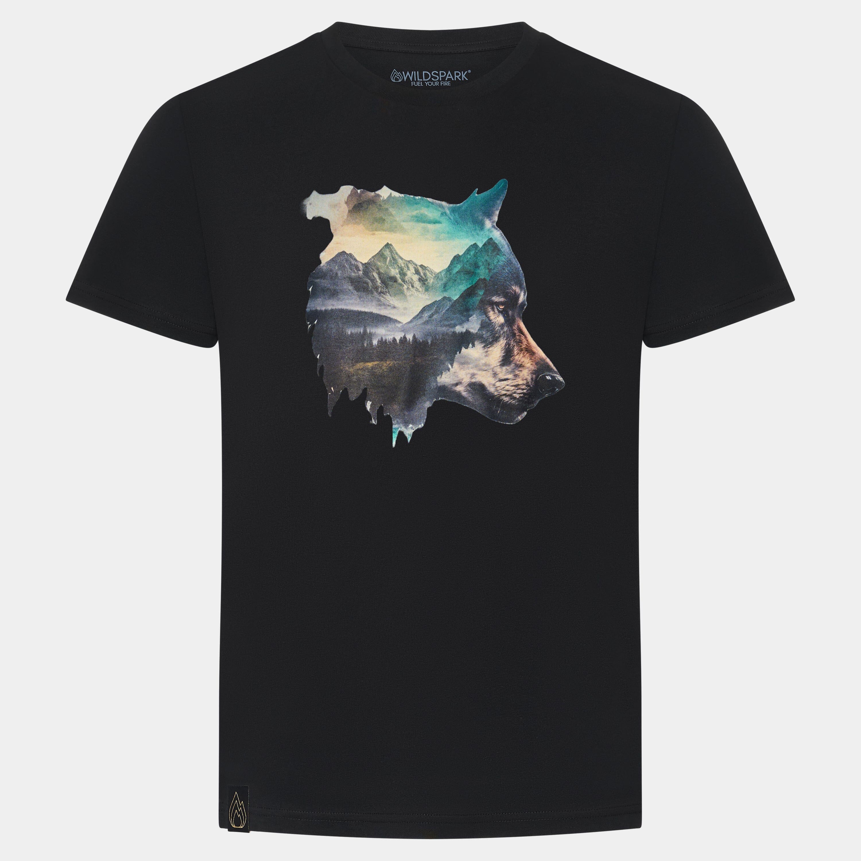 Mountain Wolf - Premium Organic Shirt Unisex-Shirts Wildspark Schwarz XS 