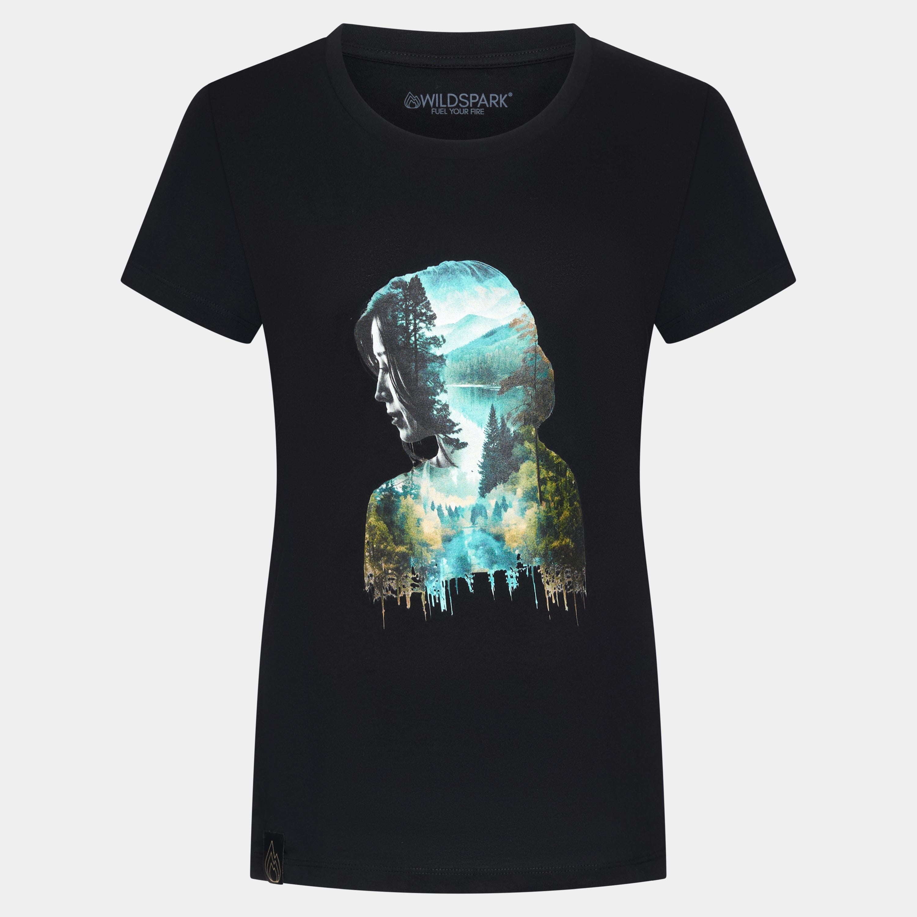 Nature Hug - Premium Damen Organic Shirt Lady-Shirts Wildspark Schwarz S 