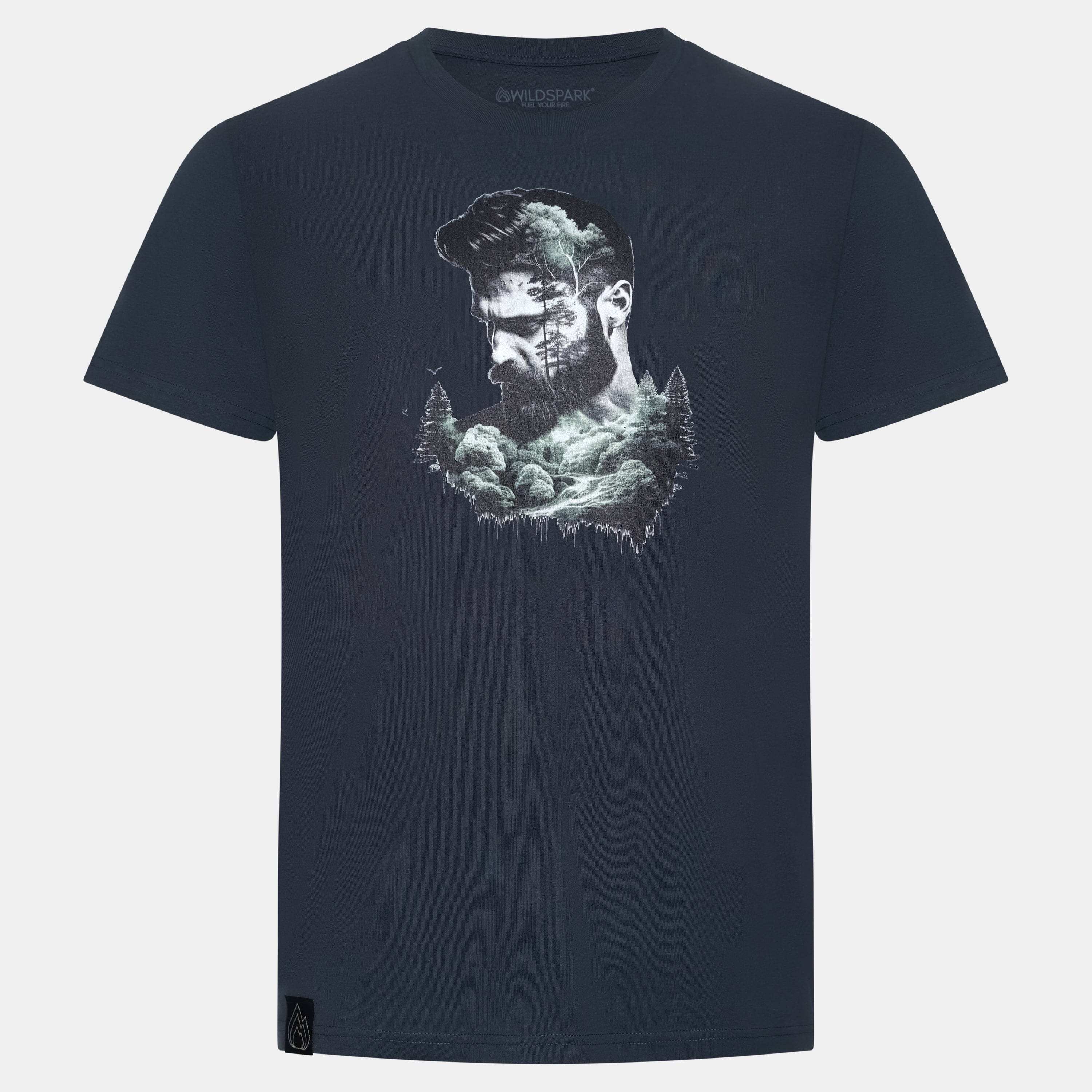 Risen Wilderness - Premium Organic Shirt Unisex-Shirts Wildspark Granitgrau XS 